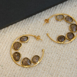 Atoll-Hoops-Earrings-Smoky-Topaz
